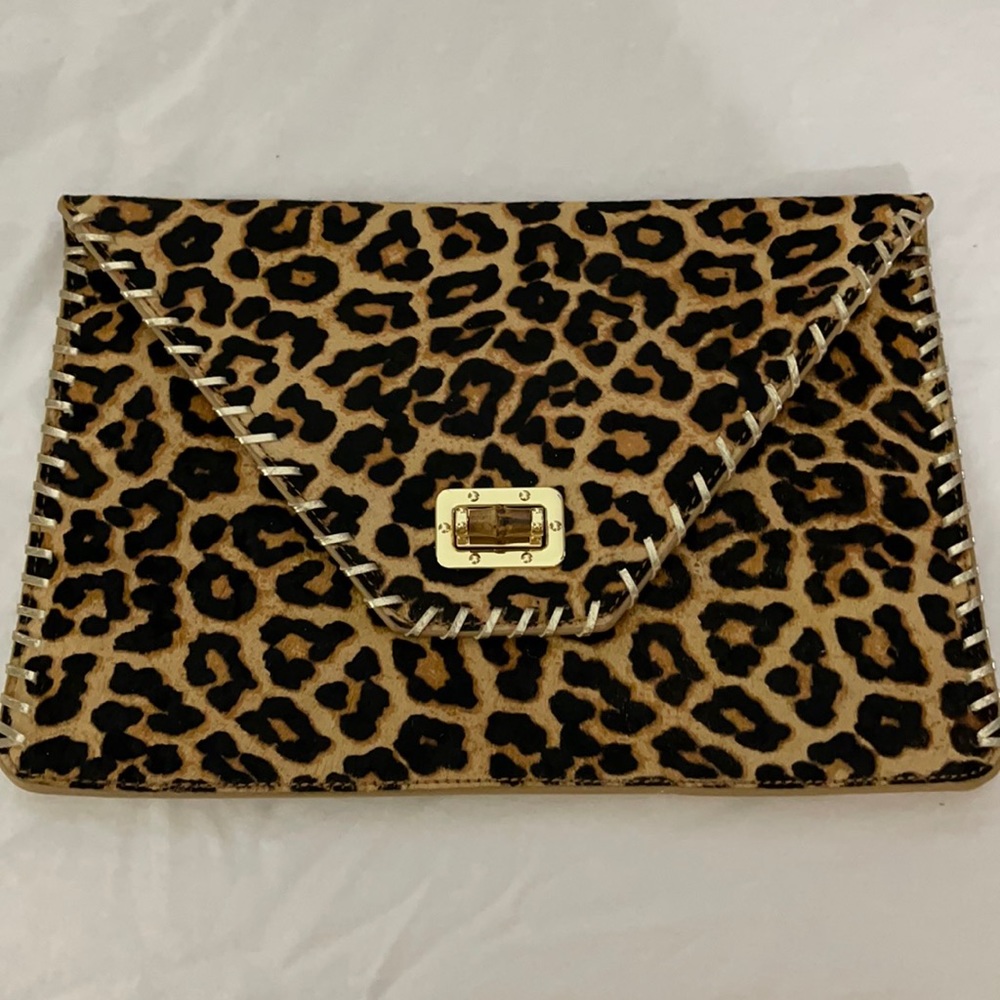 Lilly Pulitzer Leopard Calf Hair Clutch